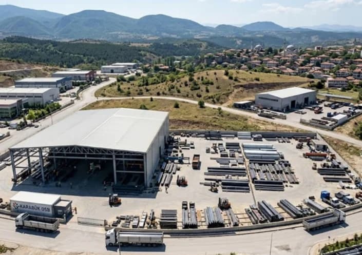 Aerial view of the Karabük OIZ production facility